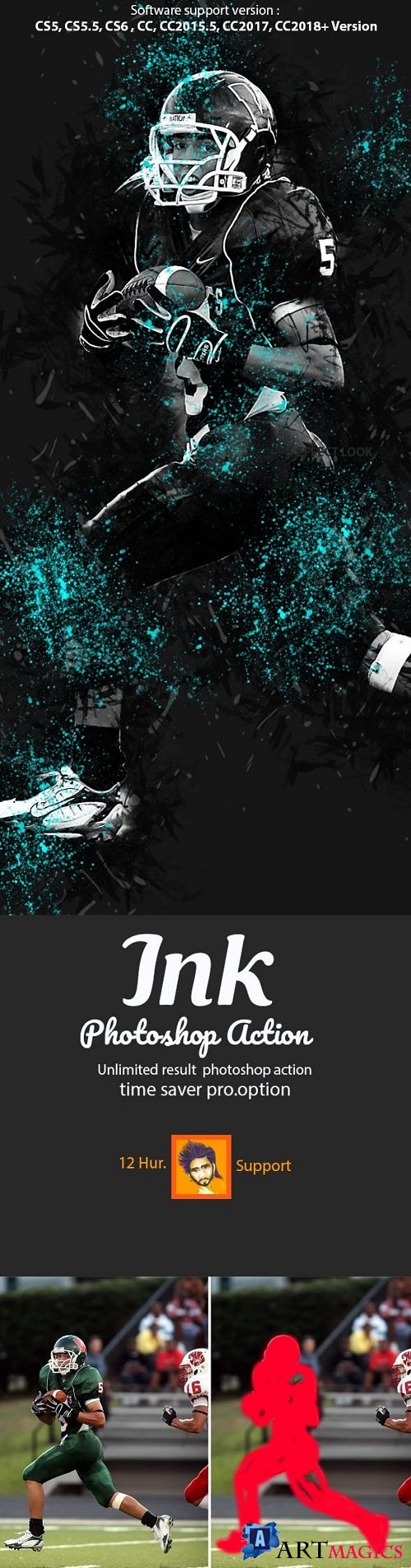 Ink Art Photoshop Action 22859820