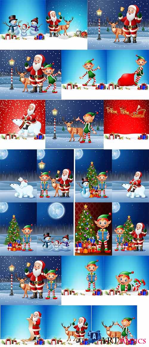   -   / Christmas characters - Vector Graphics