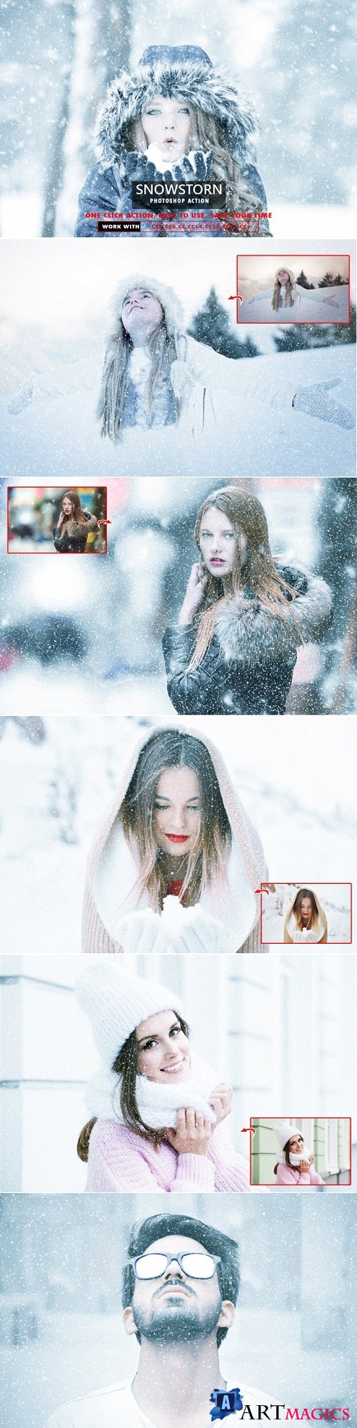 Thehungryjpeg - Snowstorm Photoshop Action - 3514921