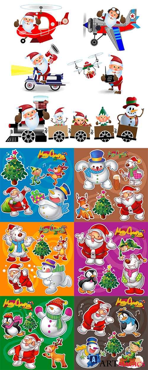   - 2 -   / Christmas characters - 2 - Vector Graphics