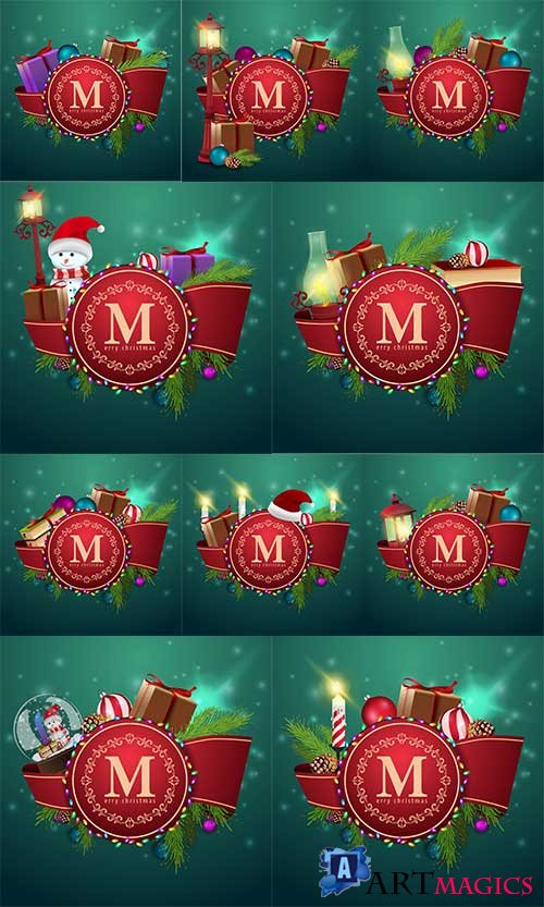   - 10 -   / Christmas cards - 10 - Vector Graphics 