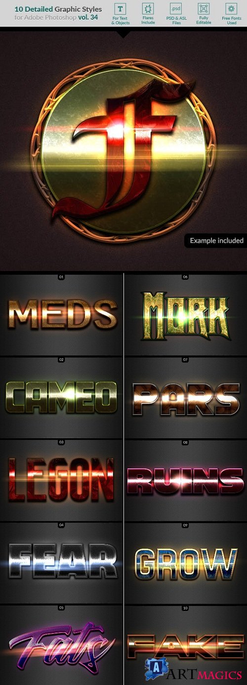 10 Text Effects Vol. 34  22949762