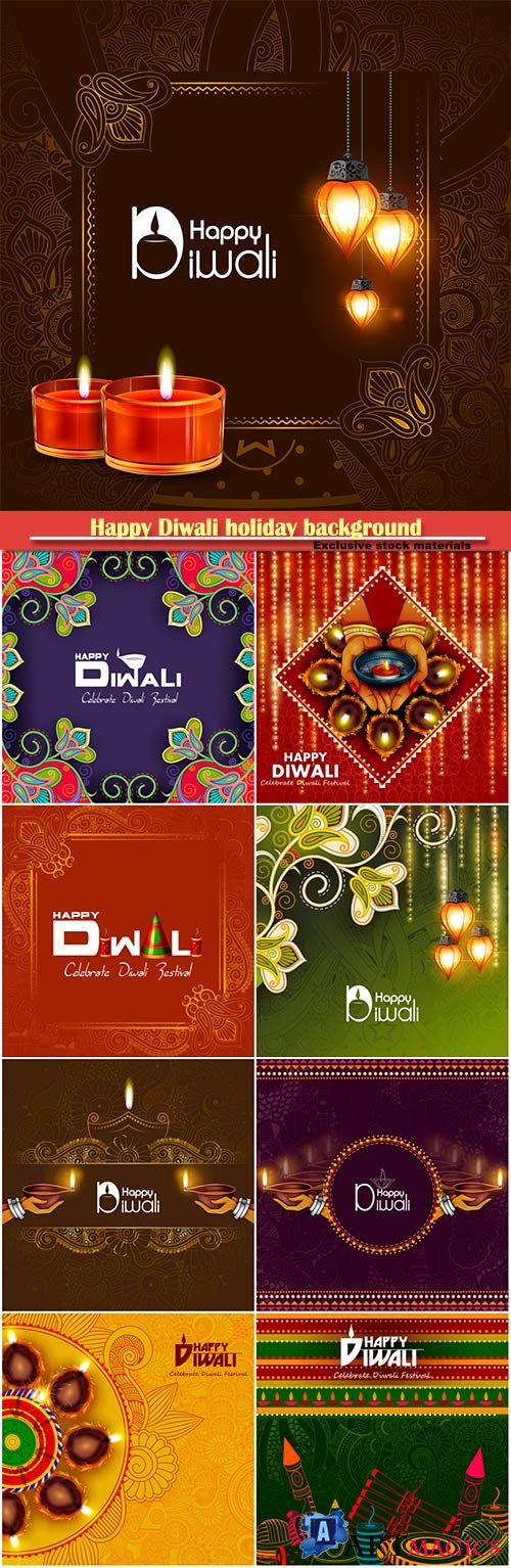 Vector illustration for Happy Diwali holiday background