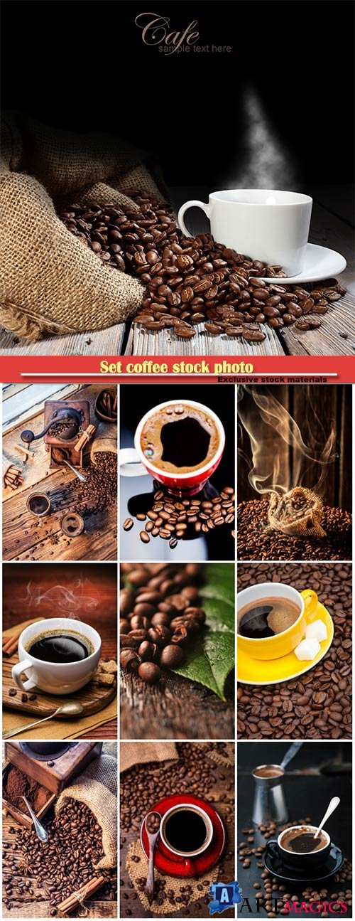 Set coffee stock photo
