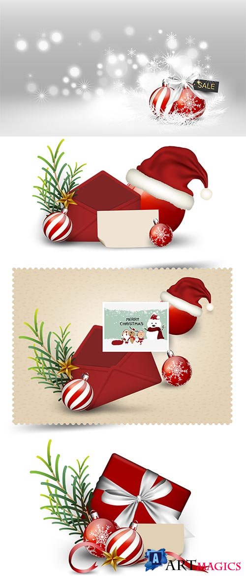      - 2 / Christmas sketches in vector - 2