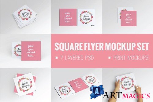 Square Flyer Mock-Up Set 2381463