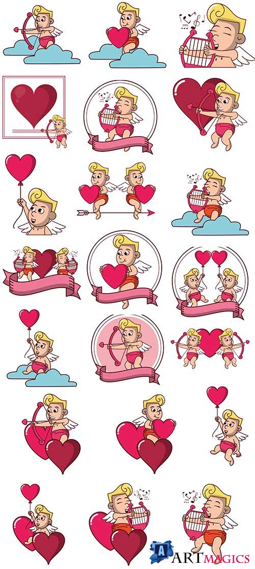   -   / Cupid in love - Vector Graphics