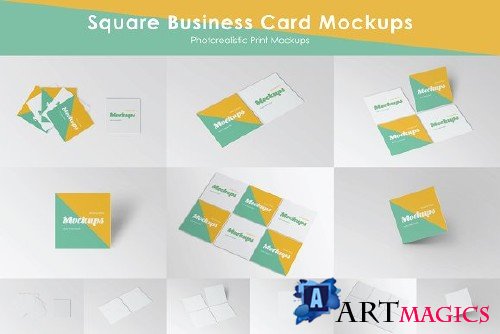 Square Business Card Mockups 2477722