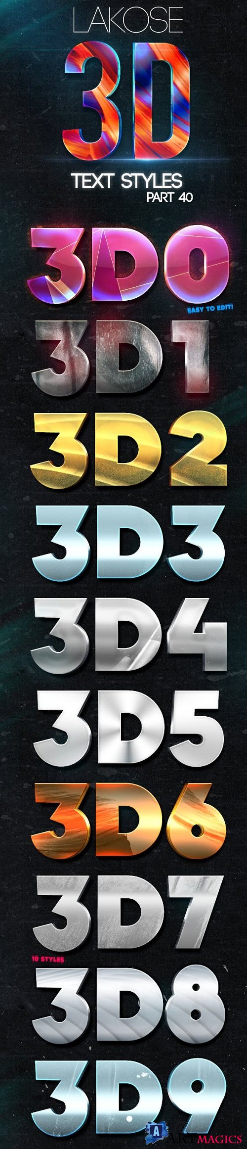 Lakose 3D Text Styles Part 40 - 22664390