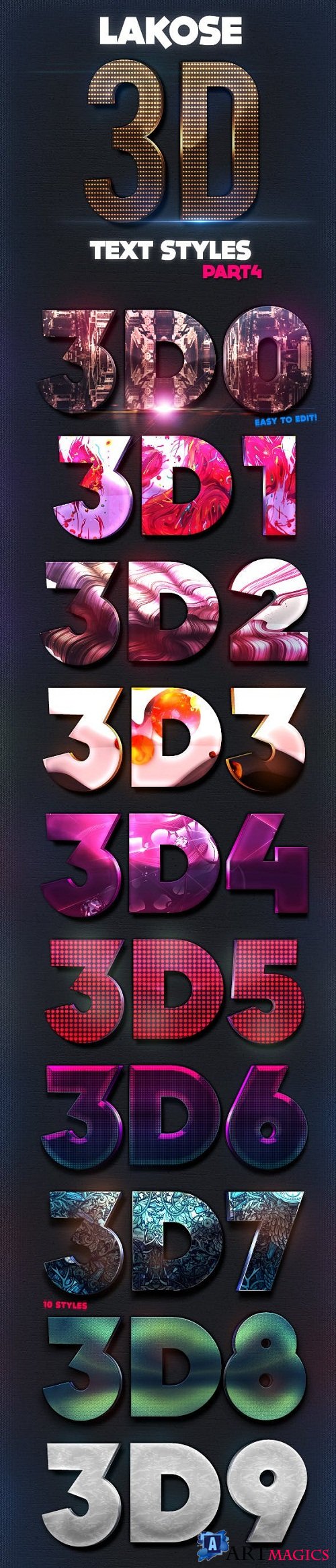 Lakose 3D Text Styles Part 4 8569088