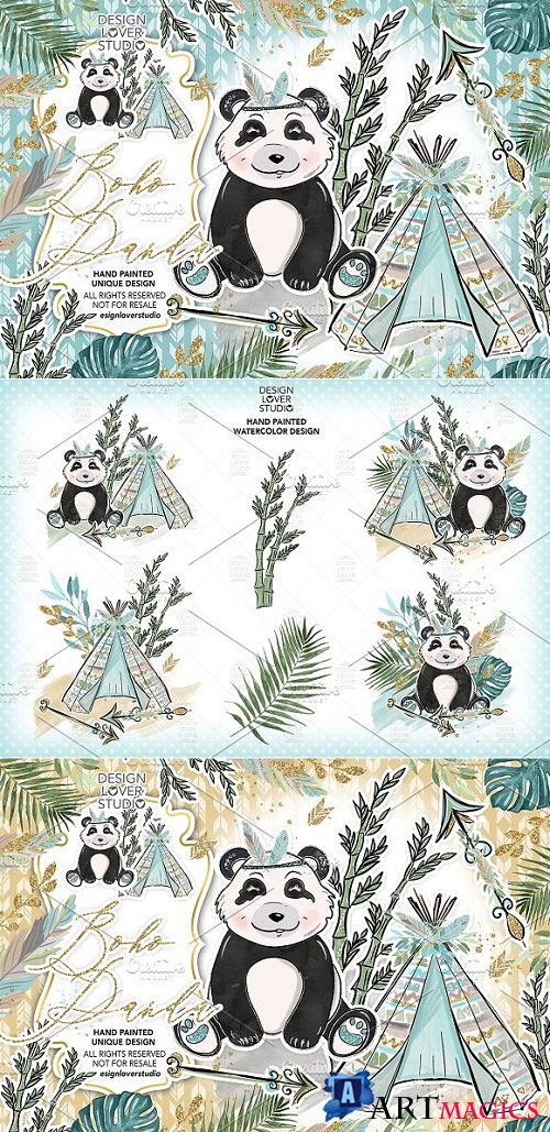 Boho Panda design 3360847