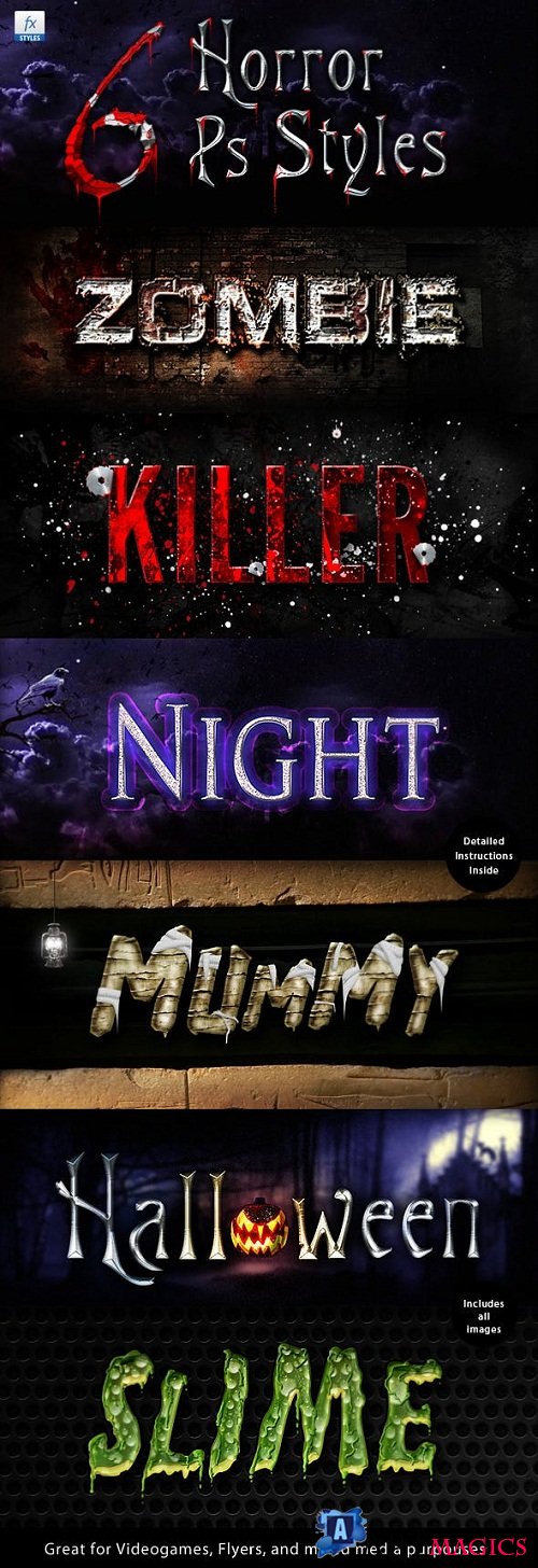 Horror Halloween Creepy Layer Styles Text Effects - 574465