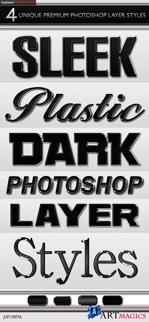 Black Sleek Layer Styles - 106955