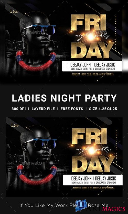 Ladies Night Club Flyer 23139253