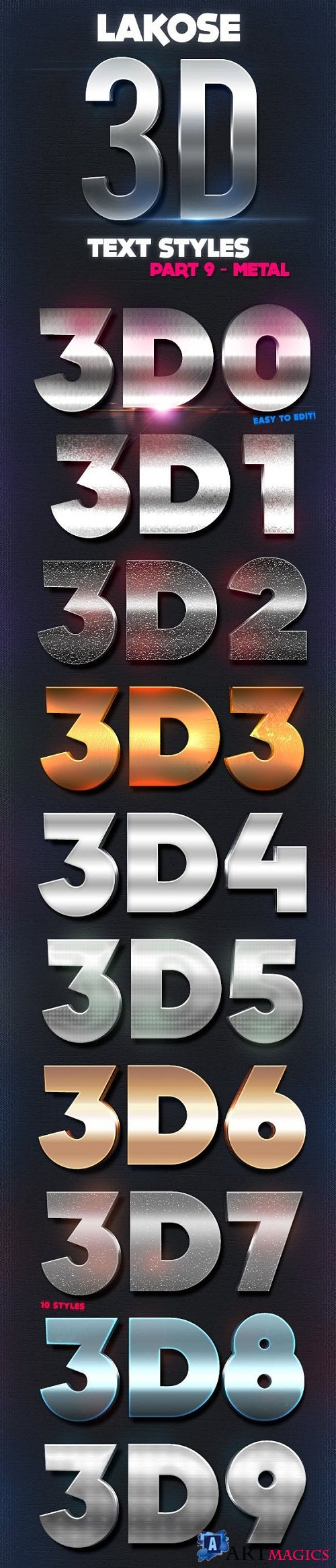 Lakose 3D Text Styles Part 9 8719606