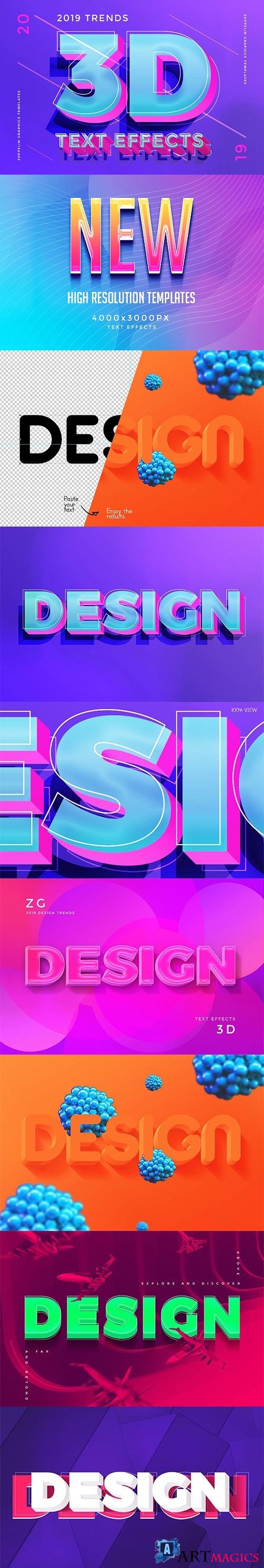 3D Text Effects 2019 Trends - 3350196