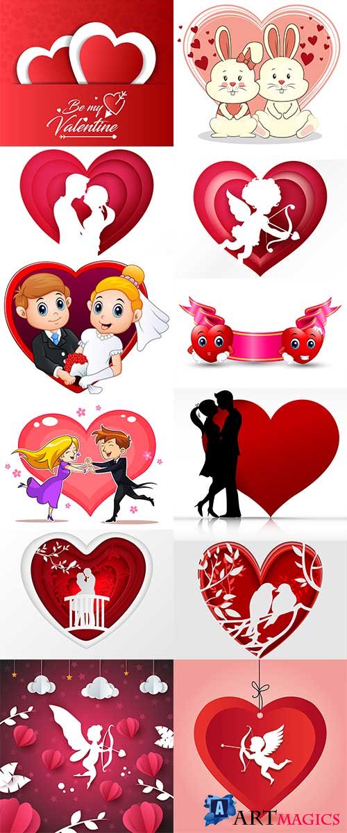   -   / Hearts of lovers - Vector Graphics