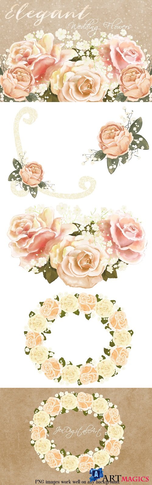 Elegant Wedding Flowers - 204396