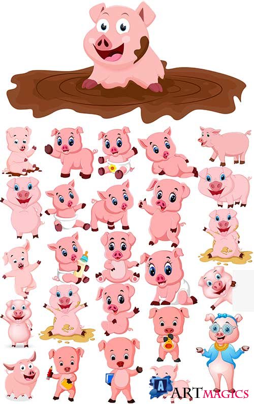   -   / Funny pig - Vector Graphics