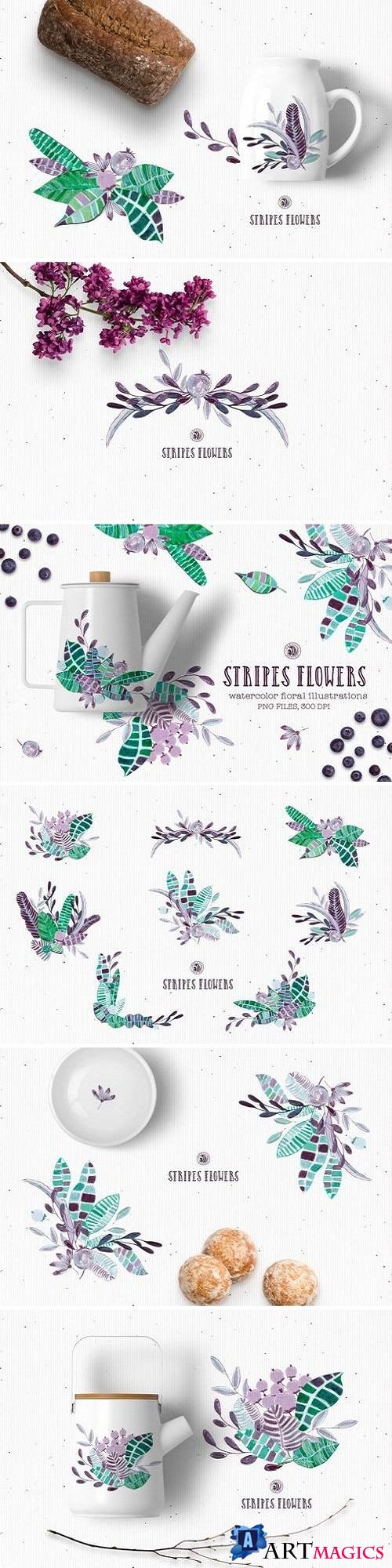 Stripes Flowers 3450023