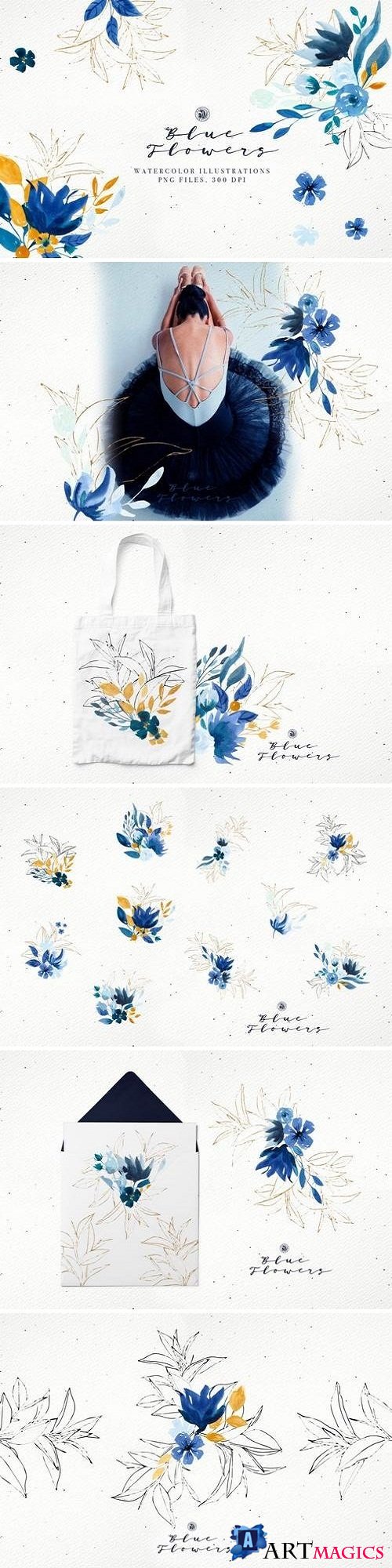 Blue Flowers - 3468058
