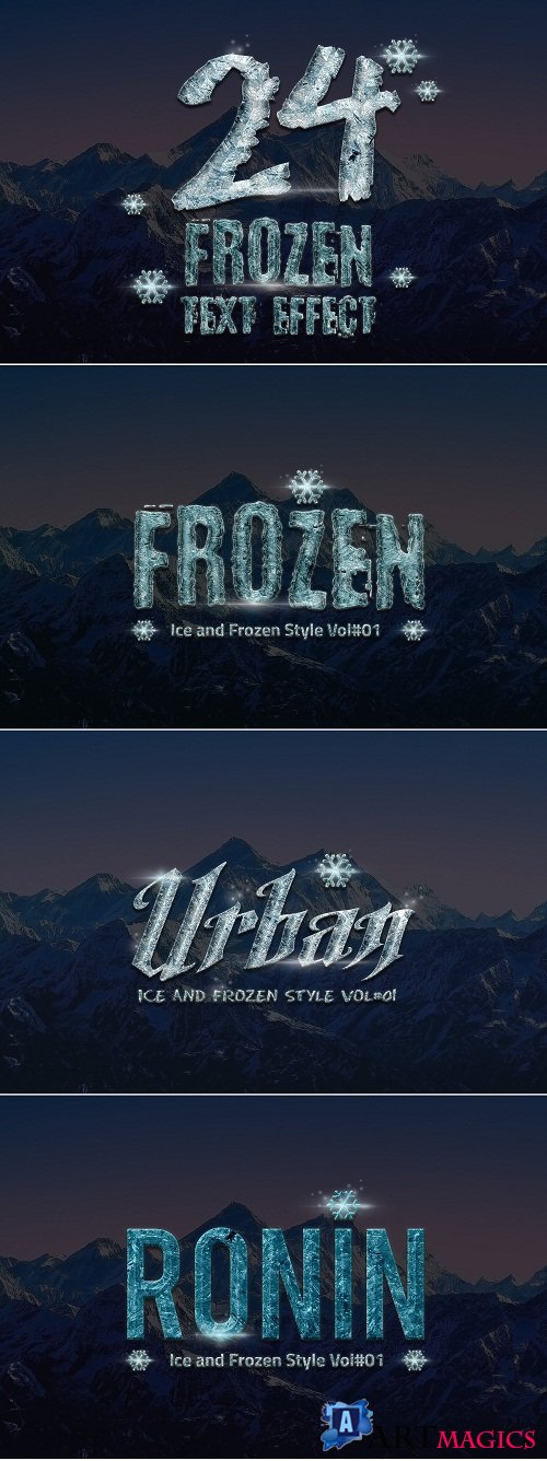 24 Frozen and Ice Text Effect 1118495