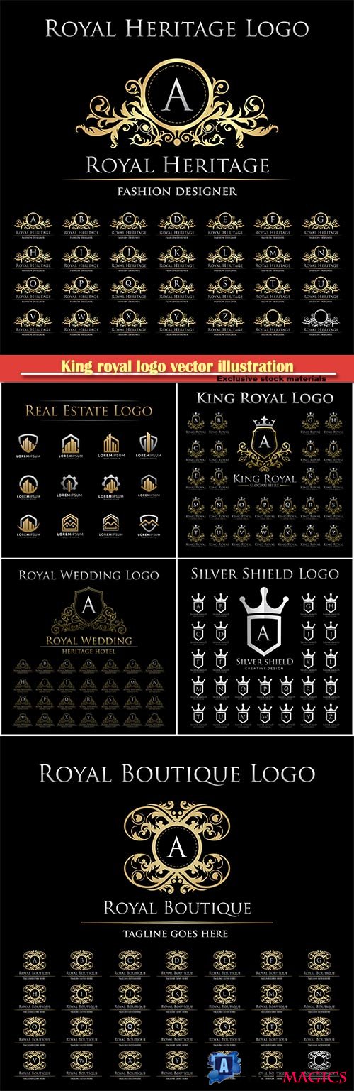King royal logo vector illustration