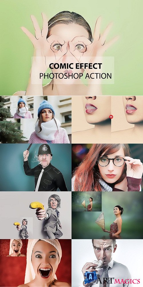 Comic Effect - Photoshop Action 3169035