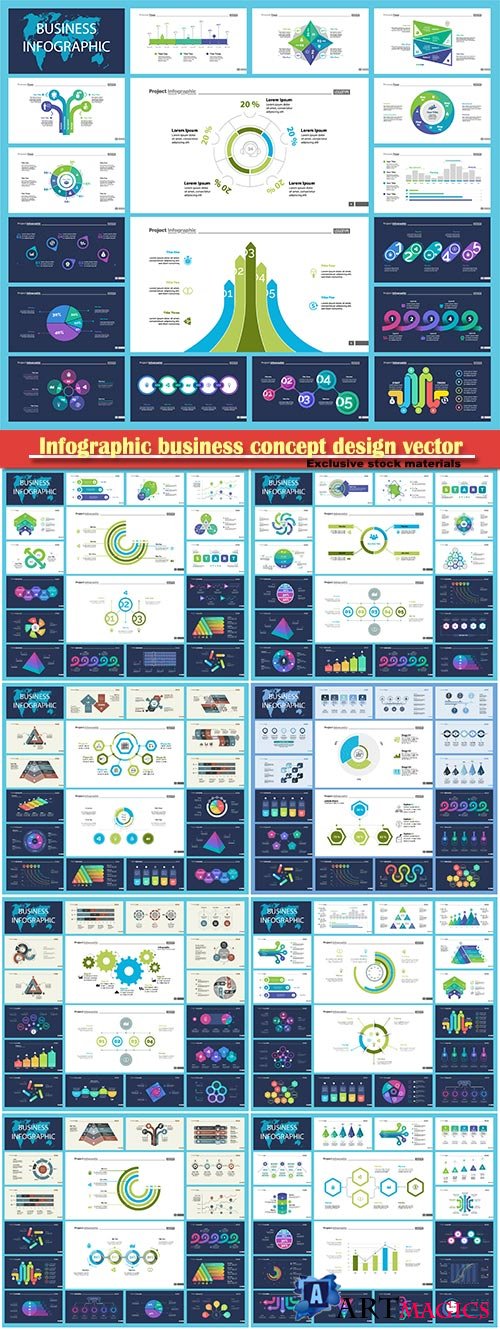 Infographic business concept design vector illustration # 8