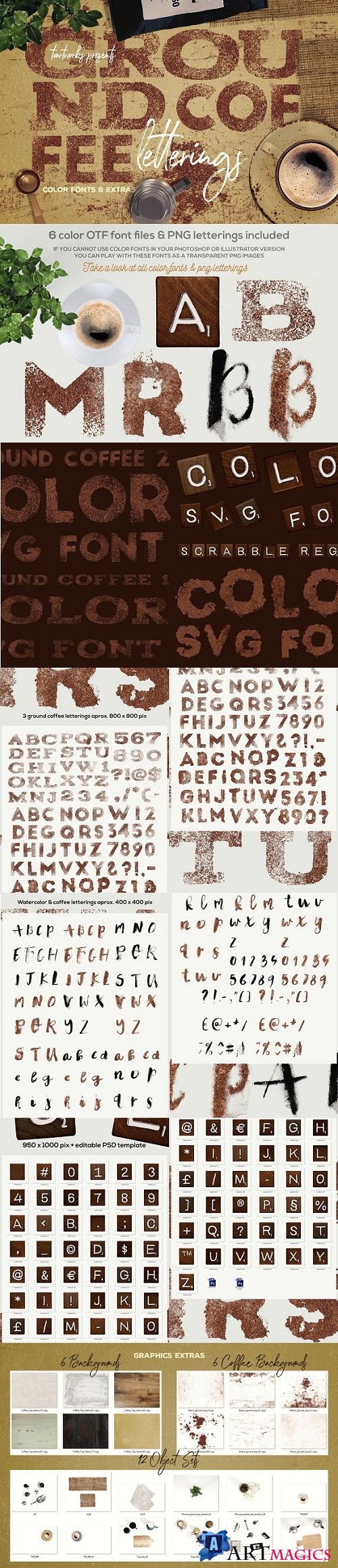 Ground Coffee PNG Letterings - 3505121