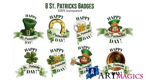 St. Patrick's Badges Pack 184877 - After Effects Templates