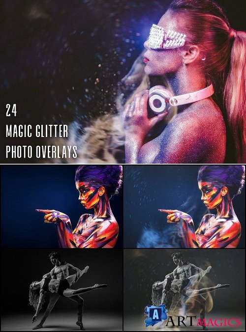 24 Magic Glitter Photo Overlays 3498721