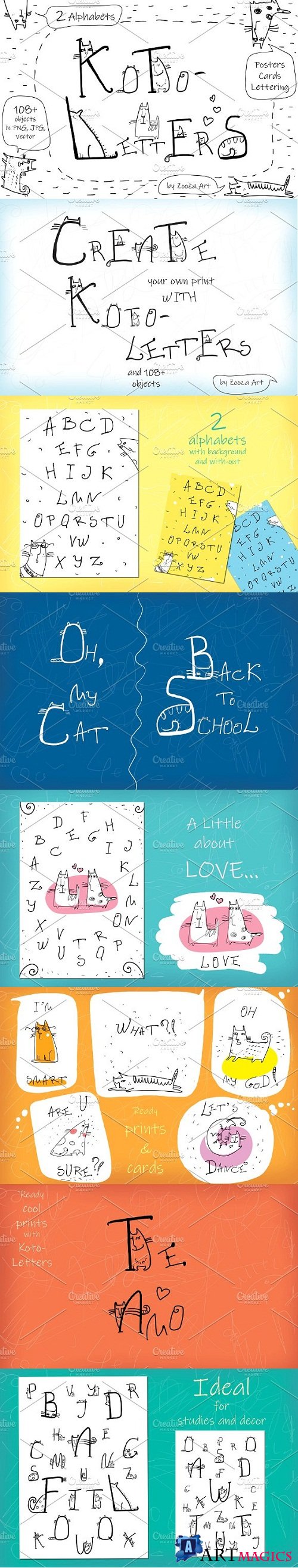 Koto-Letters  Alphabets Cats - 2898215