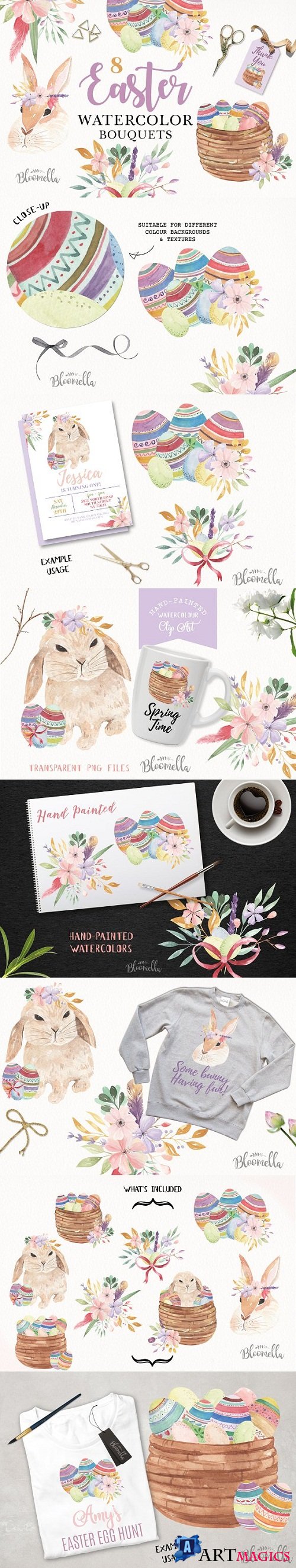 Easter Eggs Bunny Clipart Cute Kits - 3374493