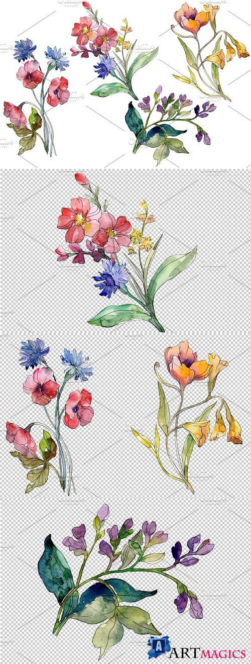 Wildflowers the beauty Watercolor - 3528924
