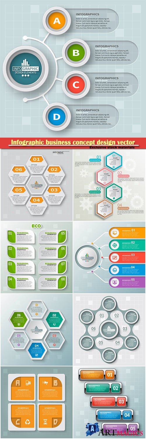 Infographic business concept design vector illustration # 10