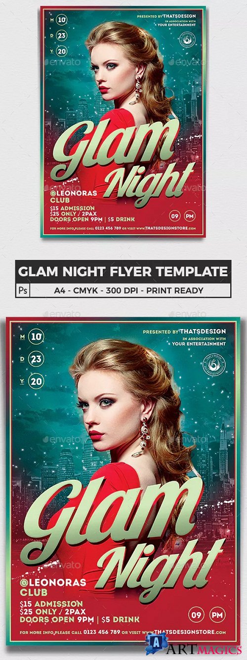 Glam Night Flyer Template - 15696722 - 90026