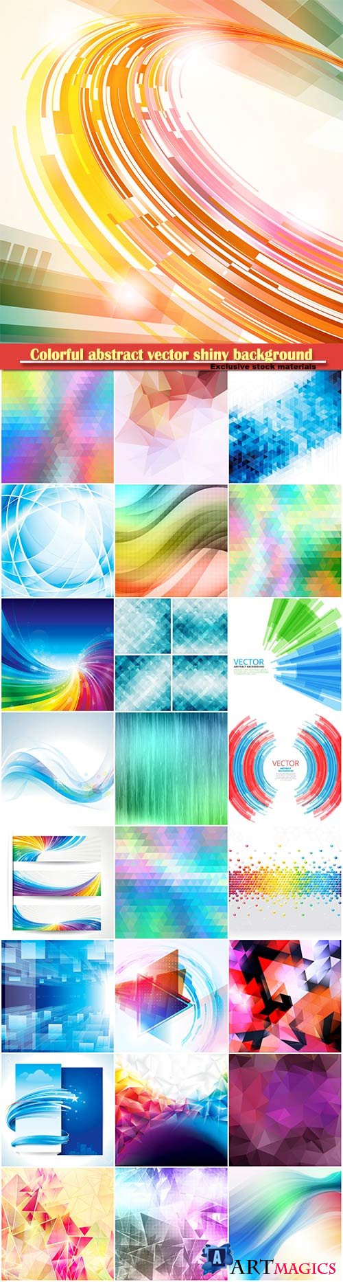 Colorful abstract vector shiny background