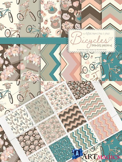Bicycles 07 - Seamless Patterns - 3321633
