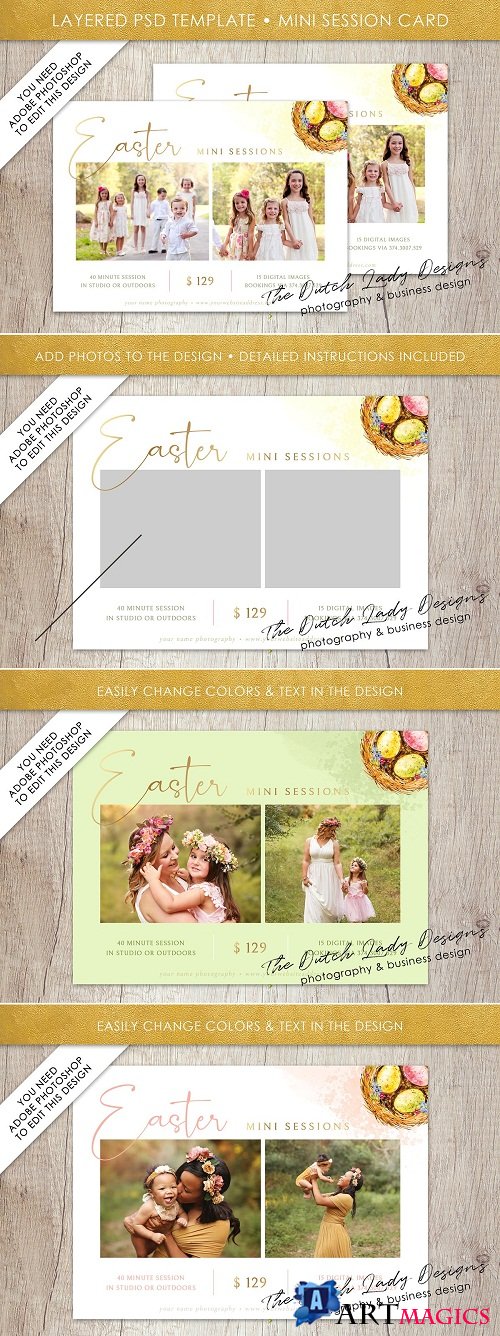 PSD Photo Session Card Template #39 - 3578202