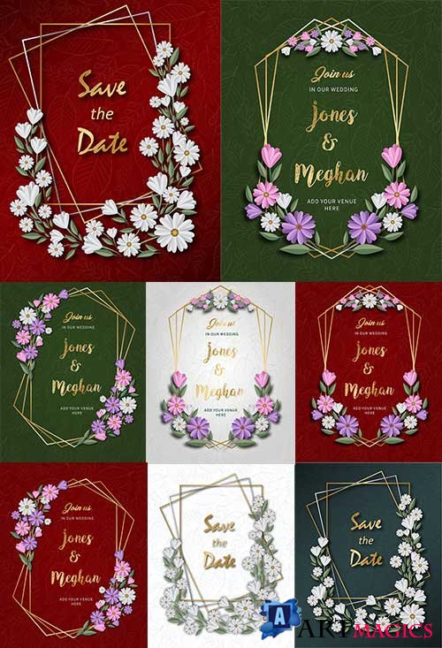    -   / Cards with flowers - Vector Graphics