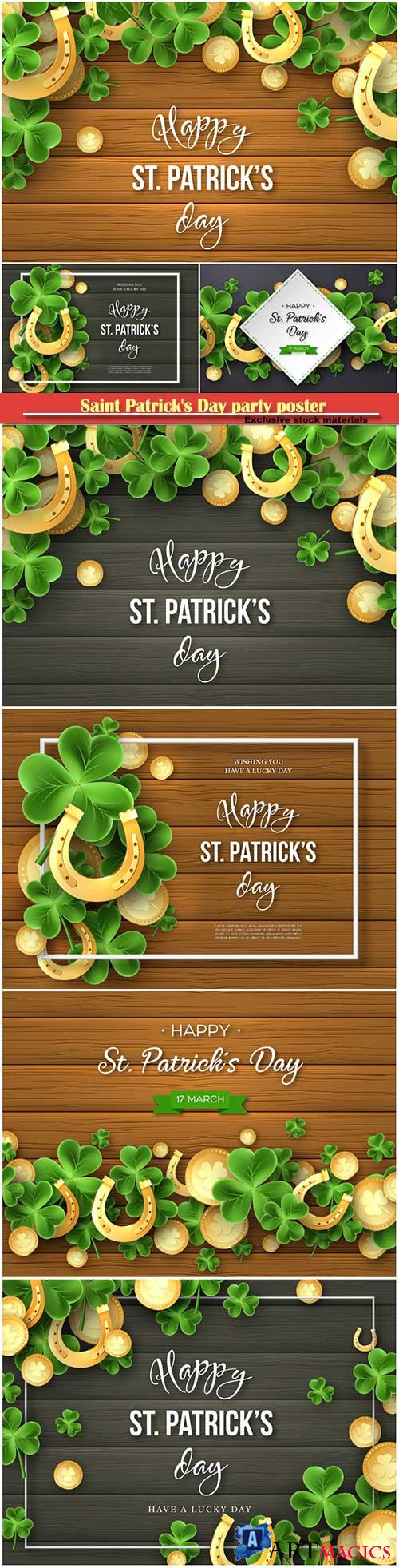 St.Patricks Day background greeting holiday design