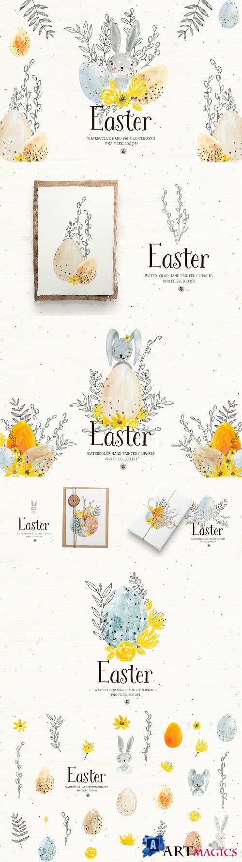Easter - Watercolor Set - 3581759