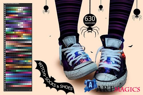 Witchy Socks & Shoes PS and Ai Swatches - 2898168 - 2873705