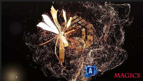 Gorgeous Golden Butterfly Logo II - After Effects Templates