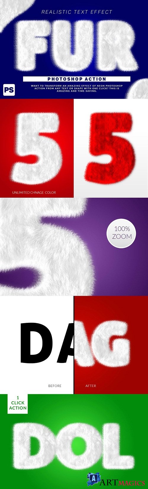 Wool Text Effect Photoshop Action 3165755