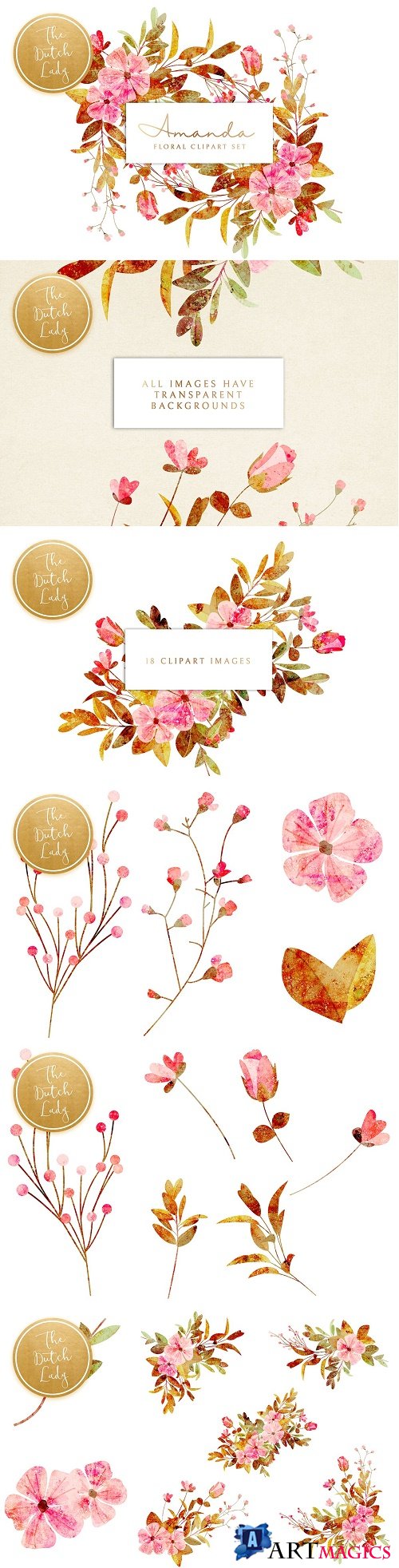Floral & Botanical Clipart - Amanda - 3607873