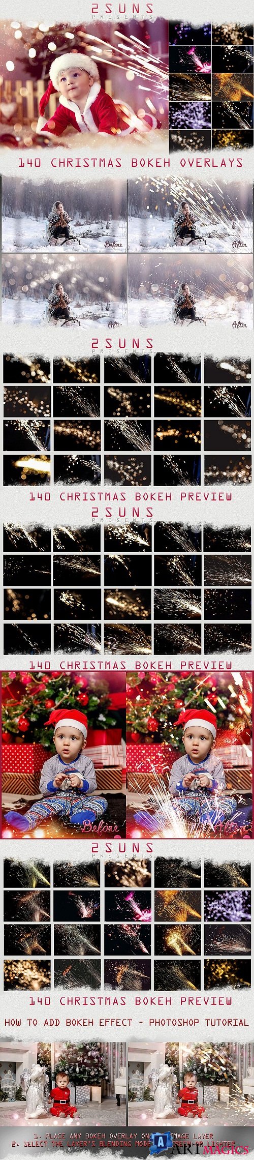 Christmas sparklers Lights, Bokeh photo overlays textures 231211
