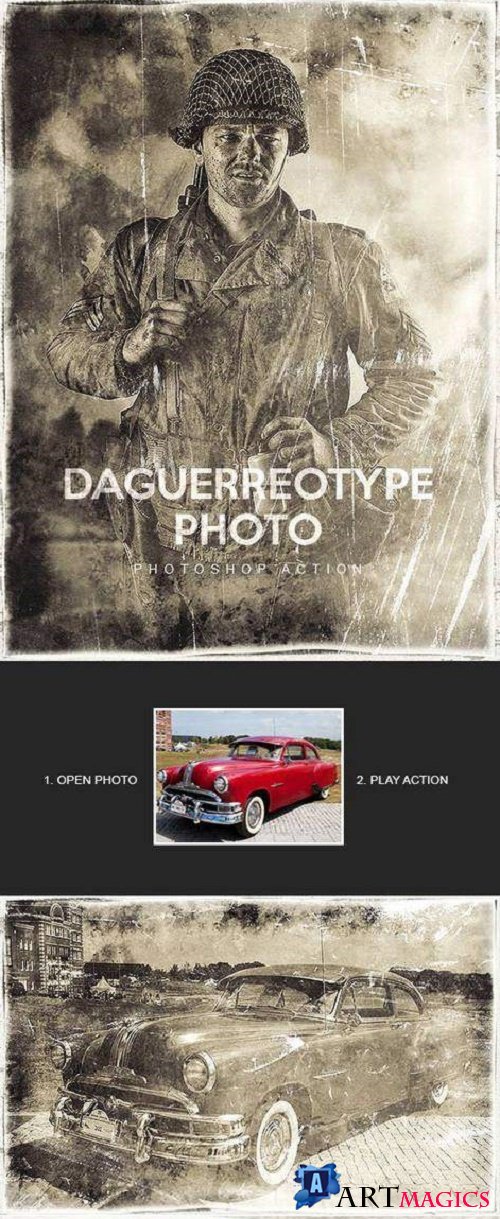 Daguerreotype Photo - Photoshop Action 22489108