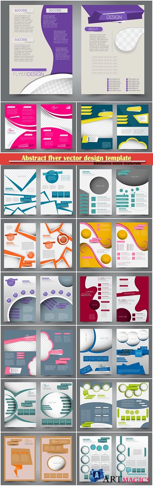 Abstract flyer vector design template, business brochure